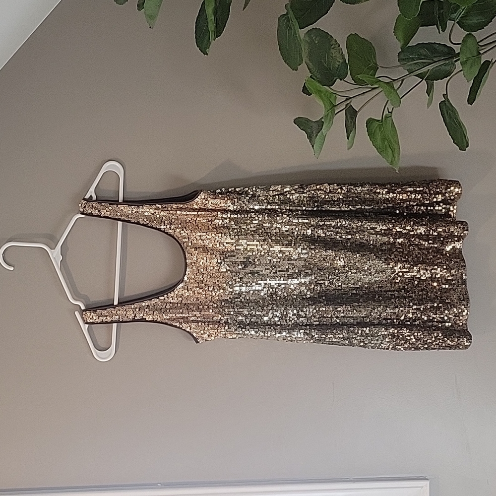 Gold Ombre sequin Express dress